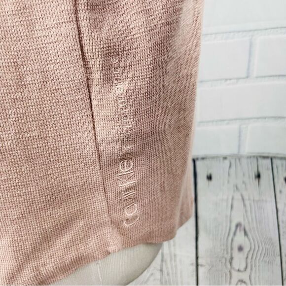 Calvin Klein Performance Even Sand Ruched LS Zip Front Hoodie Jacket - Small - Picture 8 of 16